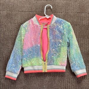 Colorful Sequin Bomber Jacket